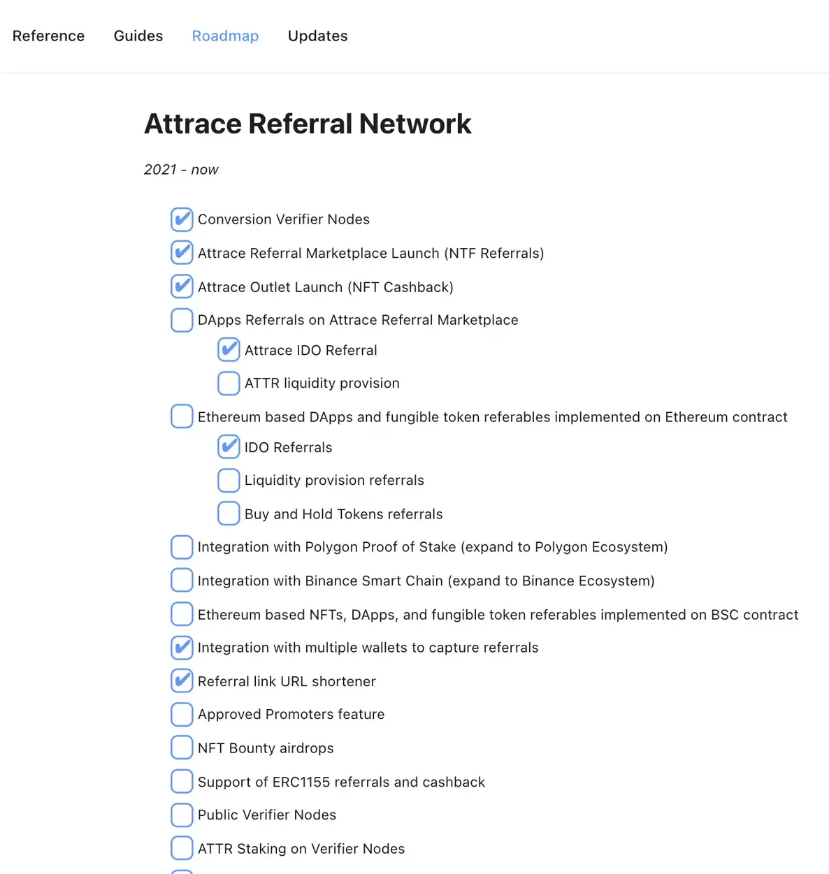 Attrace referral network implementation