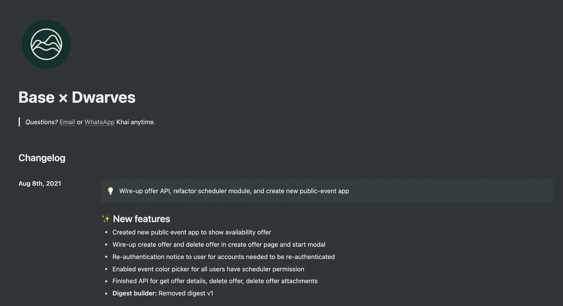 BaseHQ availability feature