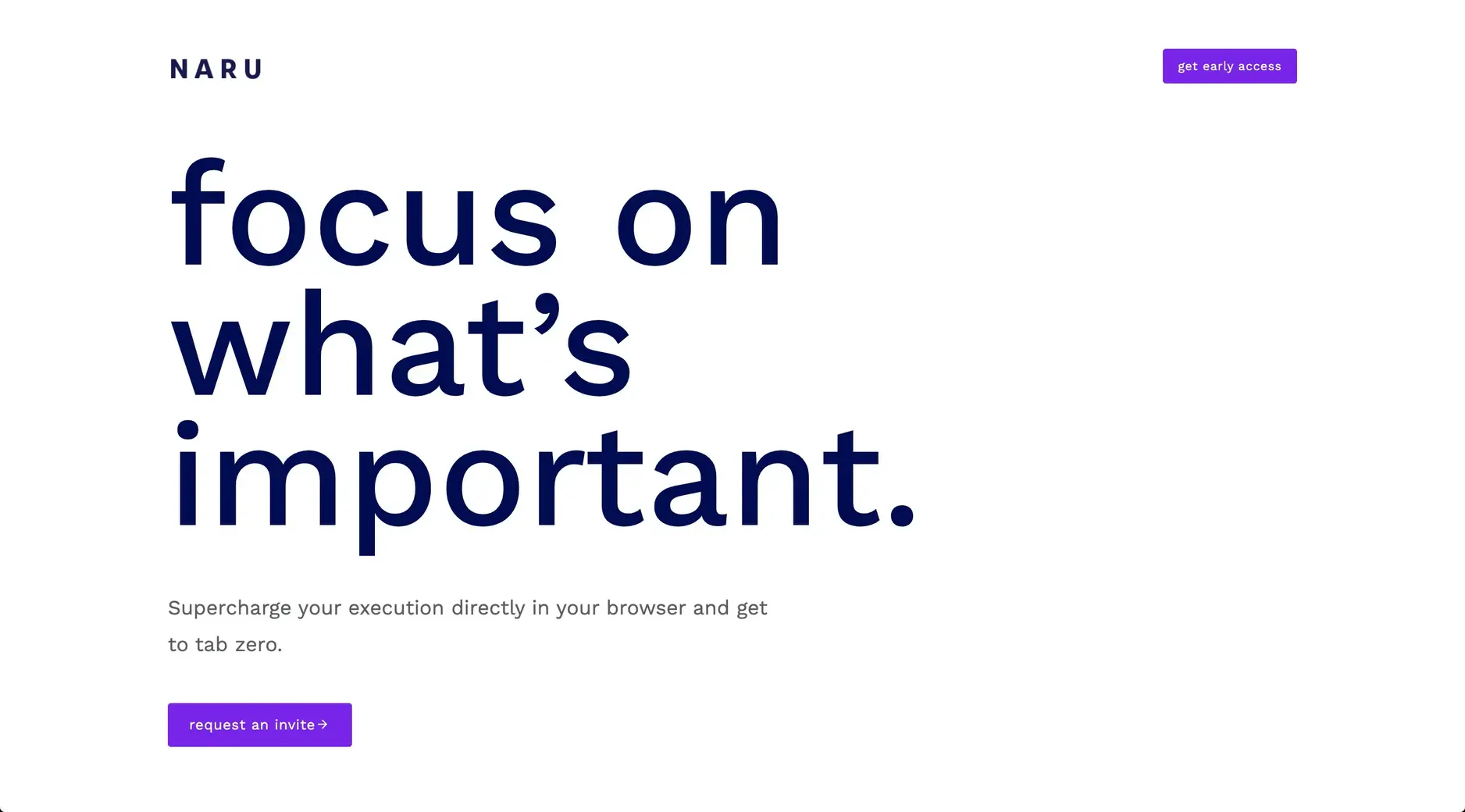 Naru's context showing how it fits into users' workflow