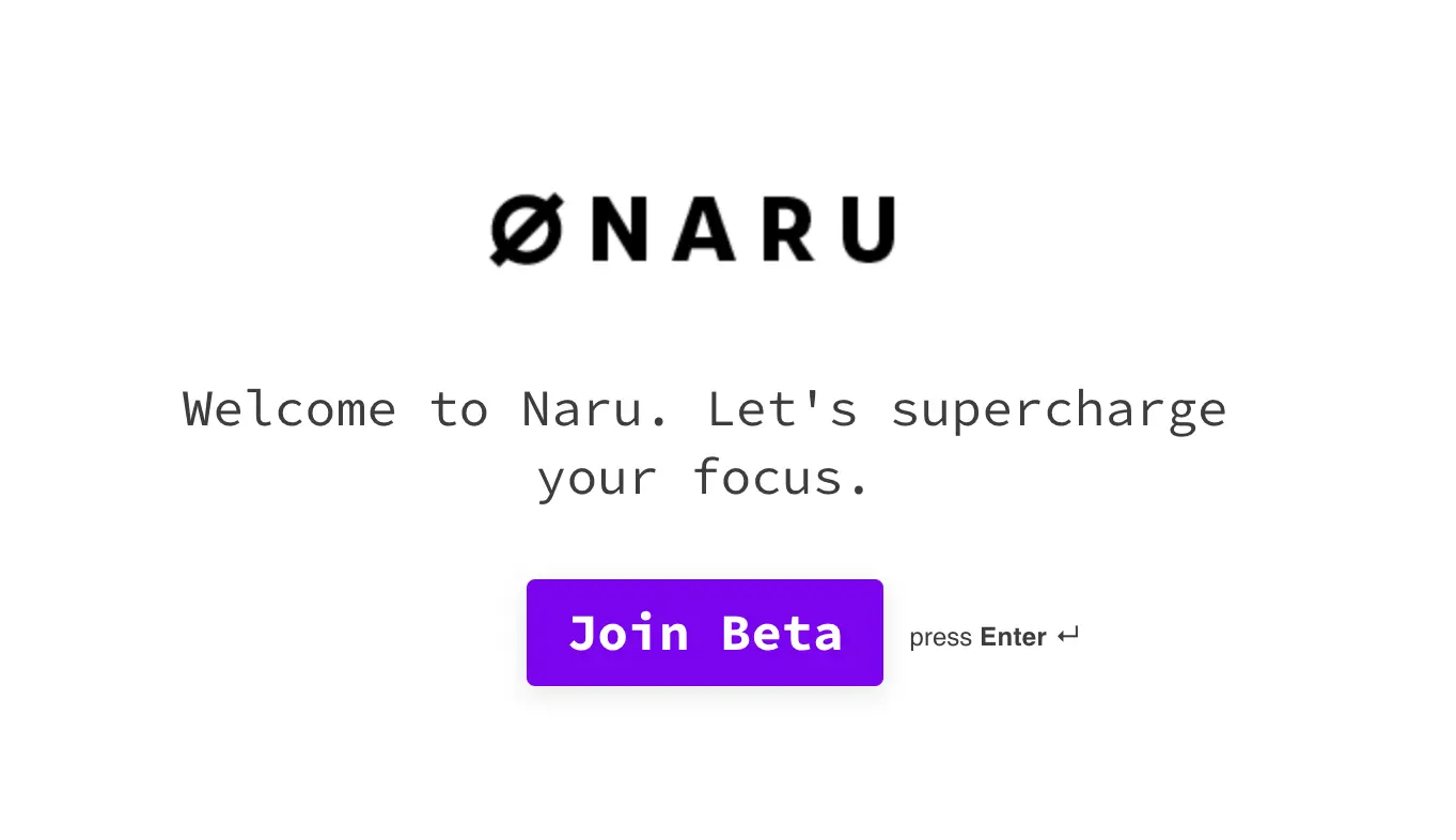 Naru interface showing task management system