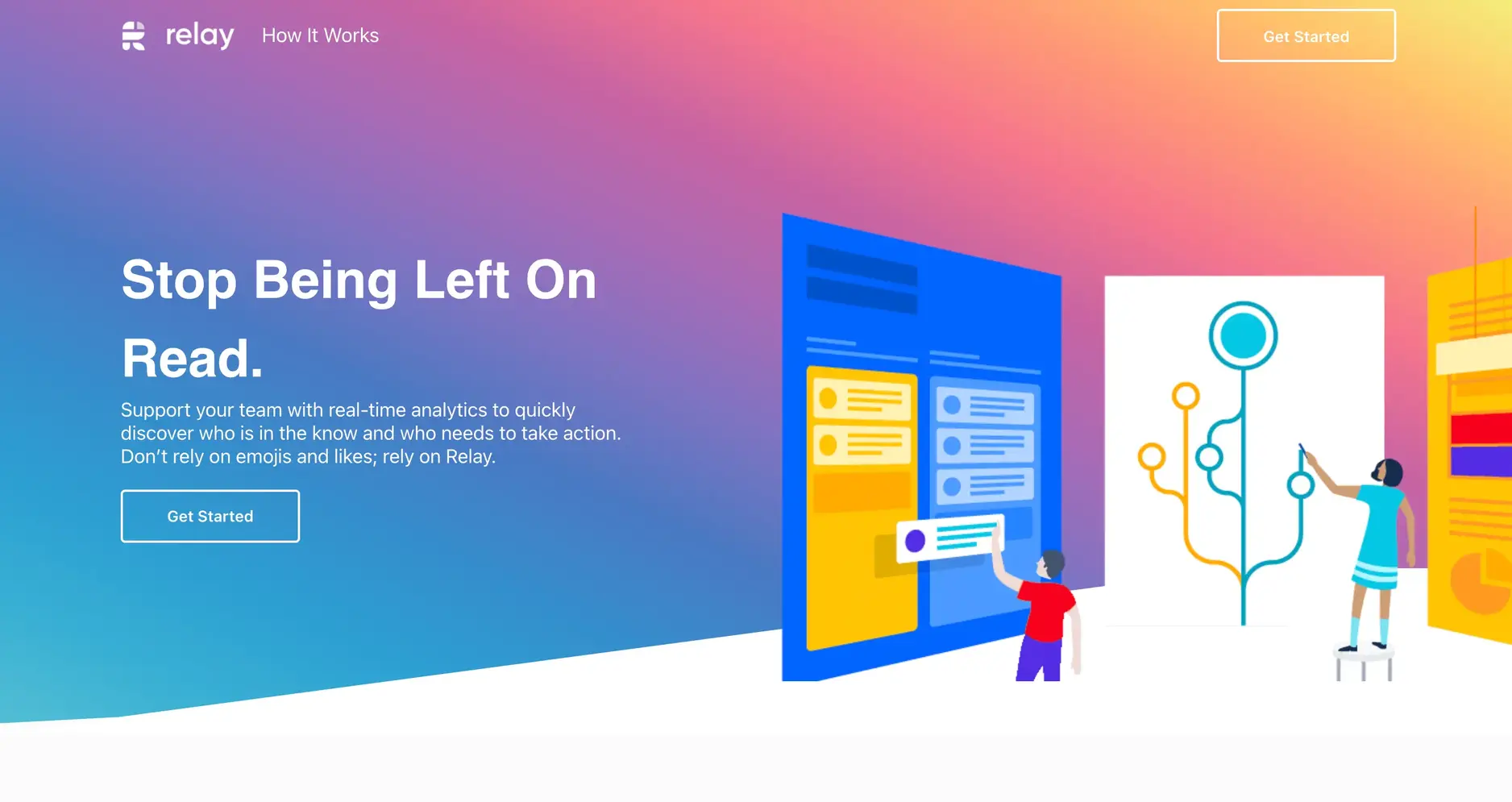 Relay's logo and branding banner for their workflow automation tool