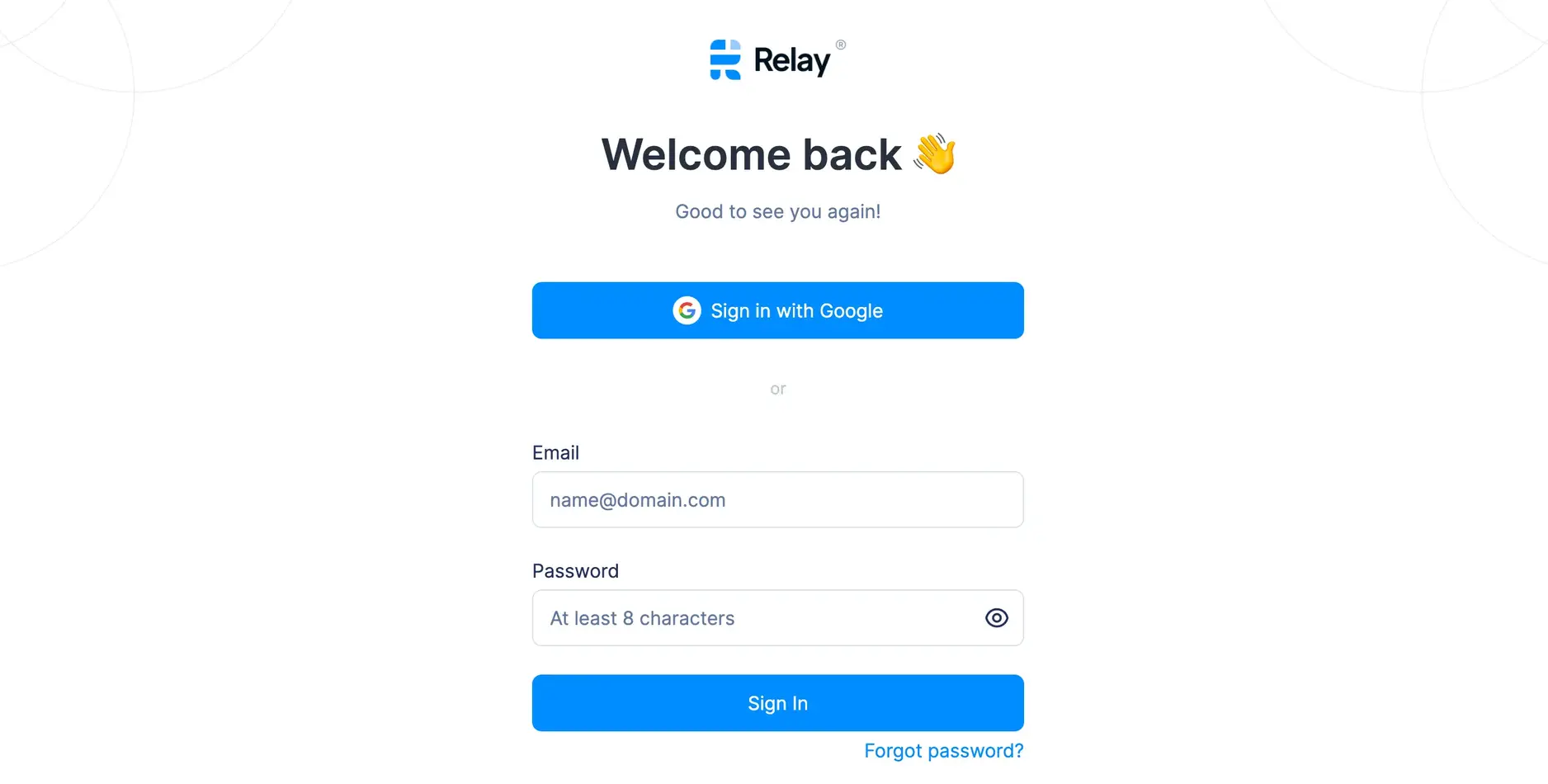 Relay's Slack integration showing bot functionality