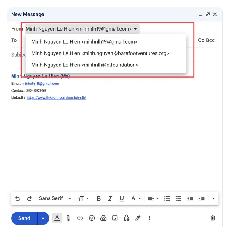 Alias email setup in Gmail